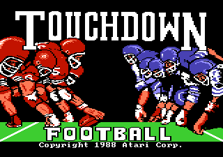 Touchdown Football Title Screen